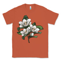 Copper Magnolia Flower Illustration Classic Tee - LillyAllenDesigns