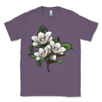 Lavender Magnolia Flower Illustration Classic Tee - LillyAllenDesigns