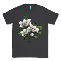 Smoke Magnolia Flower Illustration Classic Tee - LillyAllenDesigns