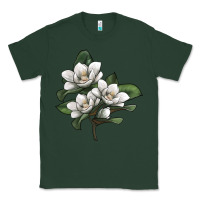 Sports Green Magnolia Flower Illustration Classic Tee - LillyAllenDesigns
