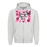 Dove Grey stronger than the storm Zipper Hoodie - MaliasSmallBusiness