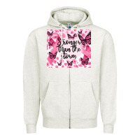 Oatmeal Heather stronger than the storm Zipper Hoodie - MaliasSmallBusiness