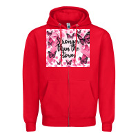 Red stronger than the storm Zipper Hoodie - MaliasSmallBusiness