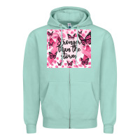 Seafoam stronger than the storm Zipper Hoodie - MaliasSmallBusiness