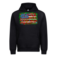 Black Christmas American flag 4th of july Urban Hoodie - HowdyJamesFarm