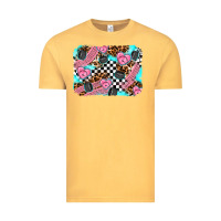 Vintage Mustard race day background Vintage Tee - AdoDesignShop