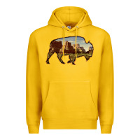 Lemon Bison Silhouette Desert Landscape Premium Hoodie - Bettercallsaul