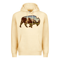 Pina Colada Bison Silhouette Desert Landscape Premium Hoodie - Bettercallsaul