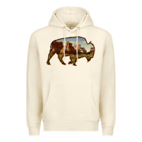 Sandshell Bison Silhouette Desert Landscape Premium Hoodie - Bettercallsaul