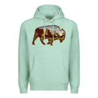 Seafoam Bison Silhouette Desert Landscape Premium Hoodie - Bettercallsaul