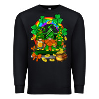 Black st. patricks gnomes truck with rainbow Premium Sweatshirt - BundleAndBundleShop
