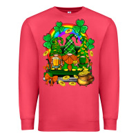Cardinal st. patricks gnomes truck with rainbow Premium Sweatshirt - BundleAndBundleShop
