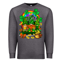 Charcoal Heather st. patricks gnomes truck with rainbow Premium Sweatshirt - BundleAndBundleShop