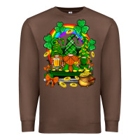 Chestnut st. patricks gnomes truck with rainbow Premium Sweatshirt - BundleAndBundleShop