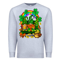 Heather Grey st. patricks gnomes truck with rainbow Premium Sweatshirt - BundleAndBundleShop