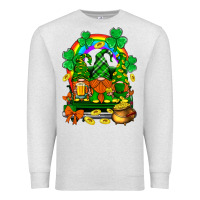 Oatmeal Heather st. patricks gnomes truck with rainbow Premium Sweatshirt - BundleAndBundleShop