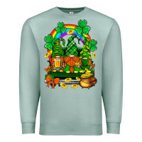 Seafoam st. patricks gnomes truck with rainbow Premium Sweatshirt - BundleAndBundleShop