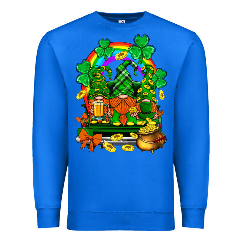 St. Patricks Gnomes Truck With Rainbow Premium Sweatshirt by BundleAndBundleShop | Teevron