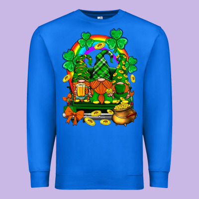 St. Patricks Gnomes Truck With Rainbow Premium Sweatshirt Designed By Bundleandbundleshop