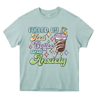 Arona fueled by iced coffee and anxiety Heavy Core Tee - MaliasSmallBusiness
