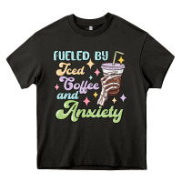 Asphalt fueled by iced coffee and anxiety Heavy Core Tee - MaliasSmallBusiness