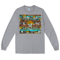 Heather Grey longhorn bull skull cowhide leopard turquoise Long Sleeve Tee - Artiststas
