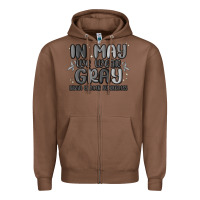 Chestnut in may we wear gray brain cancer awareness Zipper Hoodie - MaliasSmallBusiness