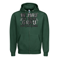 Sports Green in may we wear gray brain cancer awareness Zipper Hoodie - MaliasSmallBusiness