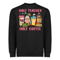 Black half teacher half coffee Heavyweight Sweatshirt - JahusDesignShop