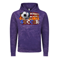 Cloud Purple western american flag soccer Vintage Hoodie - HRA Design Shop