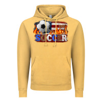 Vintage Mustard western american flag soccer Vintage Hoodie - HRA Design Shop