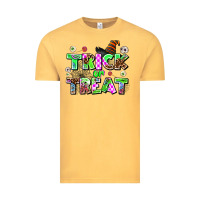 Vintage Mustard trıck or treat Vintage Tee - AdoDesignShop