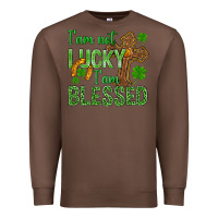 Chestnut I Am Not Lucky I Am Blessed St. Patricks Premium Sweatshirt - BundleAndBundleShop