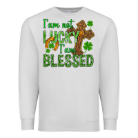 Dove Grey I Am Not Lucky I Am Blessed St. Patricks Premium Sweatshirt - BundleAndBundleShop