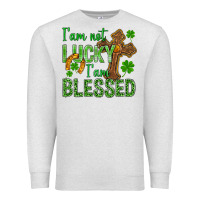 Oatmeal Heather I Am Not Lucky I Am Blessed St. Patricks Premium Sweatshirt - BundleAndBundleShop