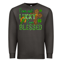 Smoke I Am Not Lucky I Am Blessed St. Patricks Premium Sweatshirt - BundleAndBundleShop