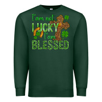 Sports Green I Am Not Lucky I Am Blessed St. Patricks Premium Sweatshirt - BundleAndBundleShop