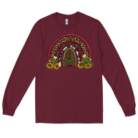 Burgundy rainbow tree Long Sleeve Tee - AdoDesignShop