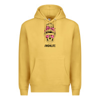Antique Gold Pink Flower Mom Skull Premium Hoodie - Bettercallsaul