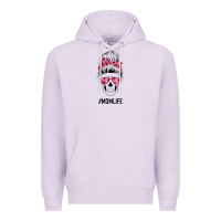 Lilac Pink Flower Mom Skull Premium Hoodie - Bettercallsaul