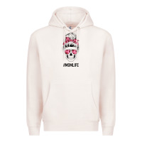 Pale Pink Pink Flower Mom Skull Premium Hoodie - Bettercallsaul