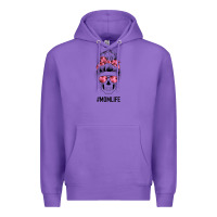 Purple Pink Flower Mom Skull Premium Hoodie - Bettercallsaul