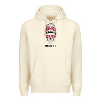 Sandshell Pink Flower Mom Skull Premium Hoodie - Bettercallsaul
