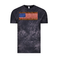 Cloud Black usa flag leopard Vintage Tee - JahusDesignShop