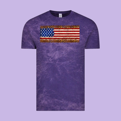 Usa Flag Leopard Vintage Tee Designed By Jahusdesignshop