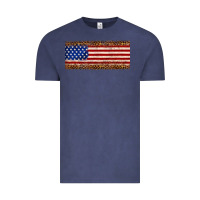 Vintage Denim usa flag leopard Vintage Tee - JahusDesignShop