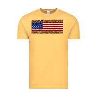 Vintage Mustard usa flag leopard Vintage Tee - JahusDesignShop