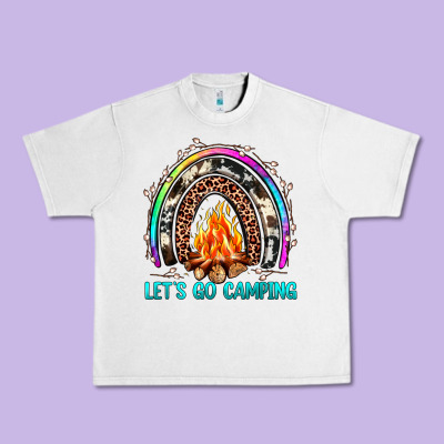 Let's Go Camping Rainbow Urban Heavy Tee Designed By Jahusdesignshop