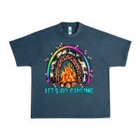 Midnight Navy let's go camping rainbow Urban Heavy Tee - JahusDesignShop