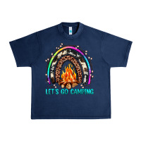 Navy let's go camping rainbow Urban Heavy Tee - JahusDesignShop